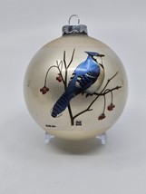 Chuck Ripper Blue Jay Bird Christmas Ornament Ball 3.5&quot; Klipspringer Edi... - $27.71