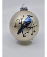 Chuck Ripper Blue Jay Bird Christmas Ornament Ball 3.5&quot; Klipspringer Edi... - $513.92 MXN