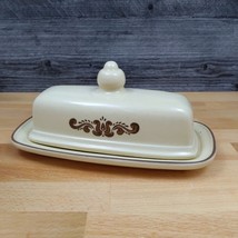 Pfaltzgraff Village Covered Butter Dish 6-28 1970&#39;s USA Castle Stamp - £22.51 GBP