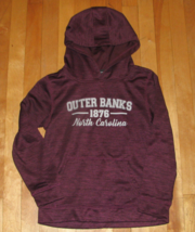 Burgundy Outer Banks NC Hooded Sweatshirt Child s Size 7/8 - $14.83