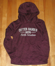 Burgundy Outer Banks NC Hooded Sweatshirt Child s Size 7/8 - £11.25 GBP