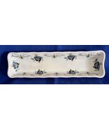 Vintage Countess Relish Dish Fine Bone China 8.25&quot; Length Blue Floral De... - $14.84