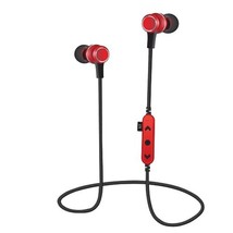 NEW Bluetooth Wireless Stereo Magnetic Sports Gym Headset Headphones W/Mic RED - £7.42 GBP