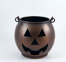Coyne&#39;s Metal Pumpkin Lantern With Tealight Jack-O-Lantern Candle Holder Vintage - £10.41 GBP