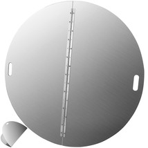 Fire Pit Lid 40 Inch Burner Cover Stainless Steel Foldable Pan Lid Round - £191.59 GBP