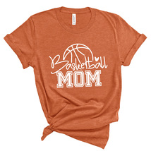 Basketball Mom Unisex Ringspun Cotton Heather Bella + Canvas Jersey Tee Shirt - £11.84 GBP+