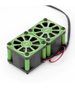 Powerhobby Twister Twin Dual 40mm 1/8 1/5 Motor Aluminum Cooling Fan Green - £53.31 GBP