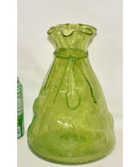 Vintage Hand Blown Art Glass Sack Bag Vase Applied String/Tie Controlled... - £38.39 GBP