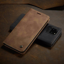 k27) Leather wallet FLIP MAGNETIC BACK cover Case / for Samsung Galaxy models - £54.90 GBP