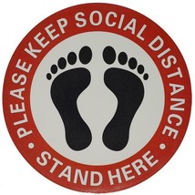 12 Pack 12&quot; Social Distancing Floor Decals Stickers Please Keep Social Distance - £4.66 GBP