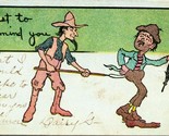 Comic Reminder Farmers Poking With Pitchfork 1907 DB Postcard E8 - $8.86