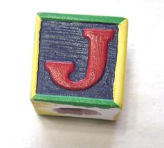  Miniature Ceramic Wooden Block Letter J  - $9.99