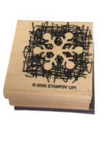Stampin Up Rubber Stamp Snowflake Scribble Background Winter Holidays Christmas - £2.38 GBP