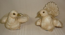 Japan Ceramic Dove Figure Bird Set of 2  - £23.38 GBP