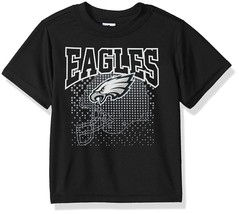 NFL Philadelphia Eagles TShirt Logo over Helmet Black Short Sleeve SZ 12M Gerber - £11.82 GBP