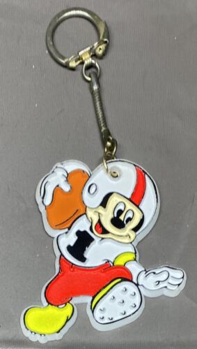 Vintage Disney Mickey Mouse Football Keychain - $9.49