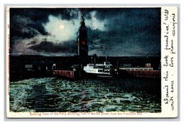 Ferry Building Moonlit Night View San Francisco California CA UDB Postcard W5 - £3.85 GBP