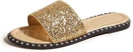 Women&#39;s Open Toe Flat Sandals Rhinestone Glitter - £37.34 GBP