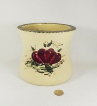 Rare Scarce Casey Pottery Marshall Texas Burgundy Apple Lg Crock Vase Pl... - $16.34