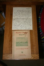 1948 Us Chukawan Christmas Greeting Dinner Menu Navy Cimarron Class Oiler Letter - £36.15 GBP