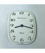 Bulova Dior Watch Dial  20 X26mm White And Black Womens 1970s - $14.52 CAD