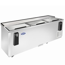 ATOSA MBC80GR 80&quot; Deep Well Horizontal Bottle Cooler, Stainless, Locks, Casters - £2,257.48 GBP