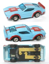 1970s Foreign RARE Mustang MACH ONE HO Slot Car Baby Blue &amp;Orange! GreatLooking! - £119.89 GBP