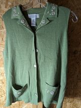 Jonathan Martin button down cotton blend knit sleeveless top - $23.74