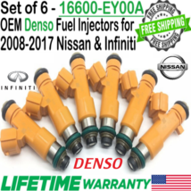 OEM Denso 6Pcs Fuel Injectors for 2014, 2015 Infiniti QX70 3.7L V6 #16600-EY00A - £103.56 GBP