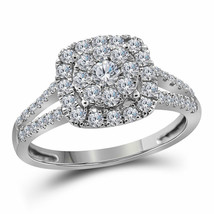 14kt White Gold Round Diamond Solitaire Bridal Wedding Engagement Ring 3/4 Cttw - £700.41 GBP