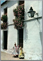 Costa Del Sol Postcard Spain Street View Spanish Made in Spain Unposted PC - £3.71 GBP