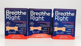 3 Packs Breathe Right Extra Strength Nasal Strips Tan 26ct X 3 - $25.74