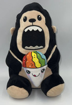 Peek-a-Boo Toys 10&quot; Snacks the Gorilla Monkey Snow Cone Ice Cream Stuffed Plush - £5.75 GBP