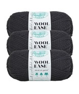 Lion Brand Yarn Wool Ease Three Pack Black Soft Bulky Knitting Crochetin... - $27.99