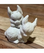 Vintage Enesco Bunnies Easter Ceramic Salt Pepper Shakers Spring 1985 Bunny - $11.30
