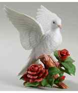 LENOX Annual Christmas Dove 1993 - Open Wings/Red Roses (Fine Porcelain) - $43.55