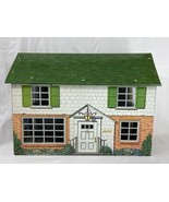 1950&#39;s Louis Marx MAR Toys Lithograph Tin Dollhouse 2 Story Colonial Vin... - $58.20 CAD