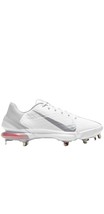 Nike Men&#39;s Force Zoom Trout 7 Pro Metal Baseball Cleat Shoes White Size 8, 8.5 - £57.54 GBP