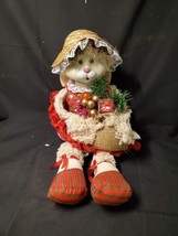 House Of Lloyd Yarn Porcelain Bunny Shelf Sitter Christmas Around The World - £7.59 GBP