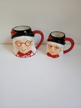 Mrs. Claus Threshold Coffee Tea Mug Cup Set Of 2 Christmas Planters Decoration - £7.46 GBP