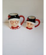 Mrs. Claus Threshold Coffee Tea Mug Cup Set Of 2 Christmas Planters Deco... - £7.18 GBP