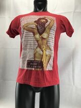 Marilyn Monroe Mugshot Bikini Gangsta Tshirt Red Mens Size S Hip Hop  KG - $9.89