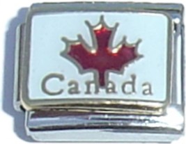 Canada Maple Leaf Italian Charm - £6.19 GBP