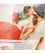 1955 Pond&#39;s Lips Courtin Red Lipstick Advertisement Beauty Cosmetics DWQQ7 - $27.34 CAD