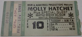 Molly Hatchet Original 1981 Ticket Stub Seattle Centre USA KISW &amp; Albatr... - £7.78 GBP