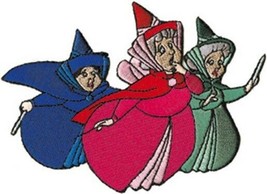 Walt Disney's Sleeping Beauty Fairy Godmothers Embroidered Patch NEW UNUSED - $7.84