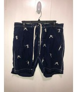 Vintage Polo Ralph Lauren Embroidered Tennis Player LARGE Lined Swim Trunks - £18.61 GBP