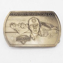 Vintage Consol Coal Mining Mine Brass Belt Buckle Consolidated Coal - £35.49 GBP