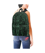 Matrix Computer Coding Nylon Backpack Bag - $61.12 CAD