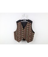 Vintage 90s Streetwear Womens Size 24 W Tapestry Flower Buckle Back Vest... - $74.40 CAD